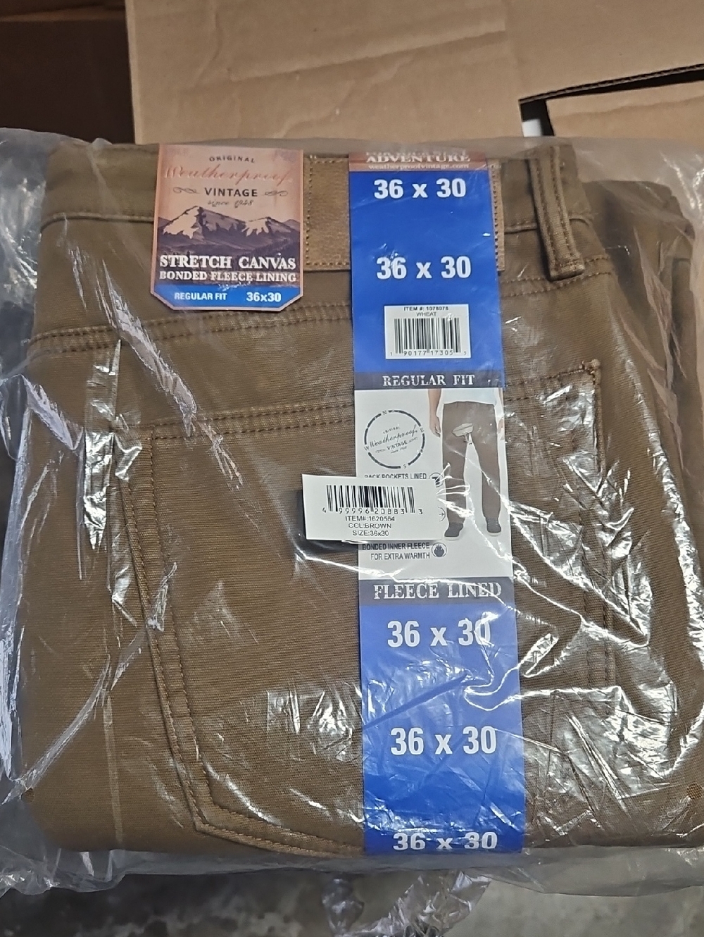 Vintage Stretch Canvas Chinos - Tan/Brown